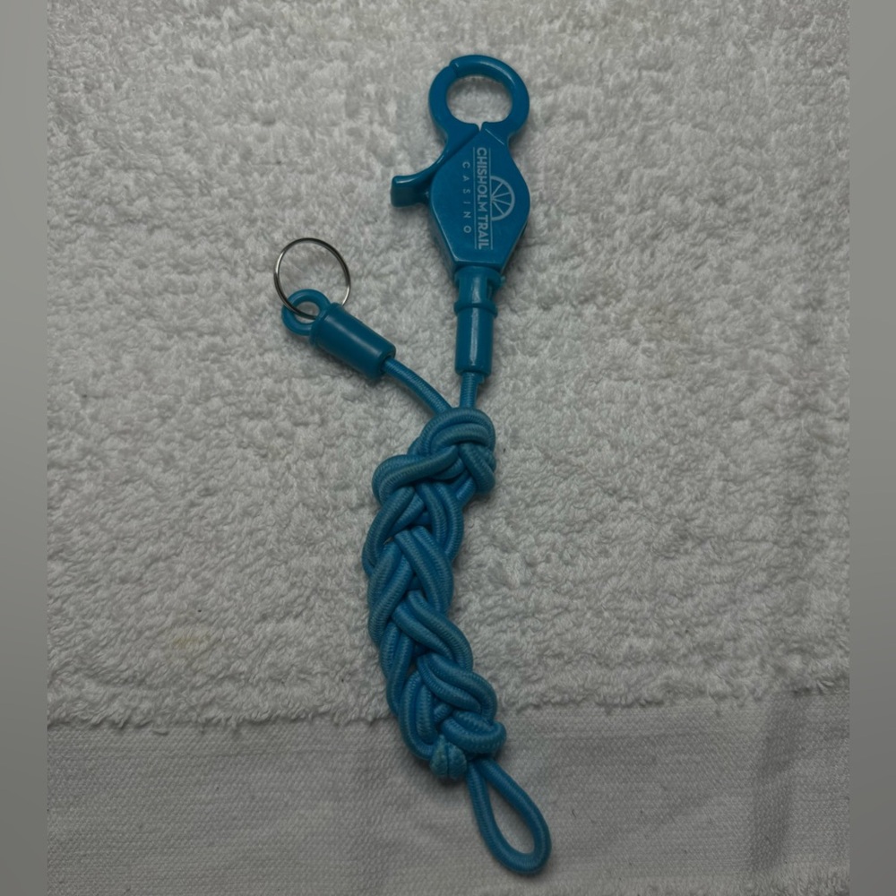 Chisholm Trail Casino Souvenir Keychain Rope Blue